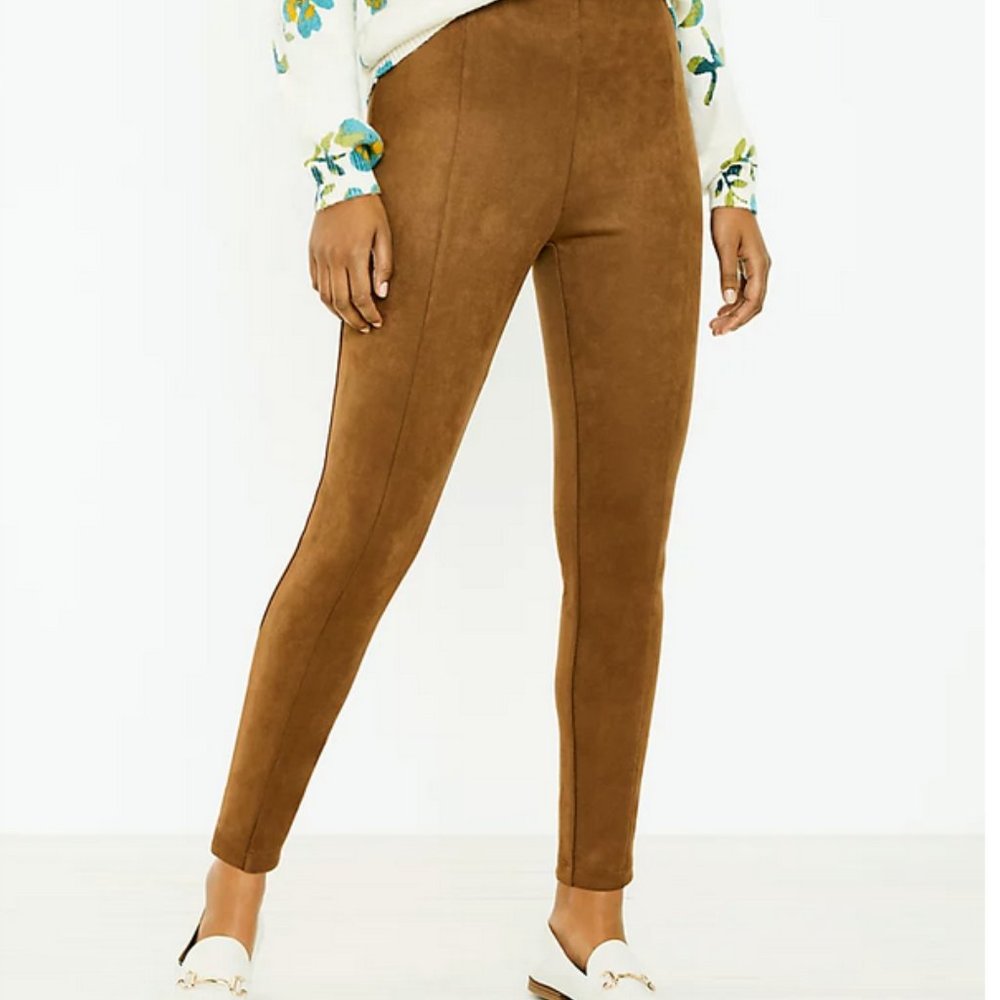 Marc New York Andrew Marc Women's Soft Stretch Faux Suede Pull On Pants